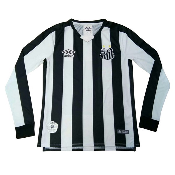 Camiseta Santos 2ª ML 2019-2020 Negro Blanco